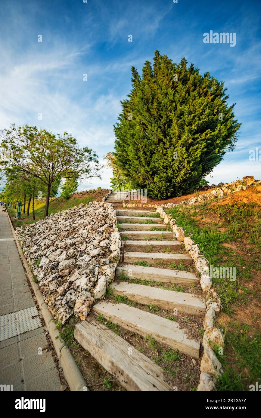 ESCALARAS DE MADERA Banque D'Images