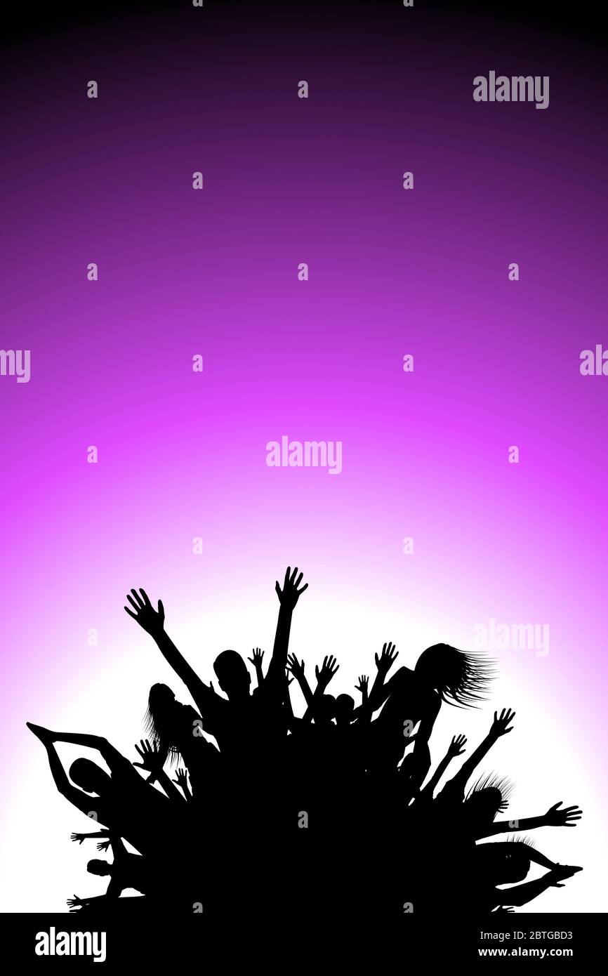 Mains soulevées dans l'air - concept de fête Banque D'Images