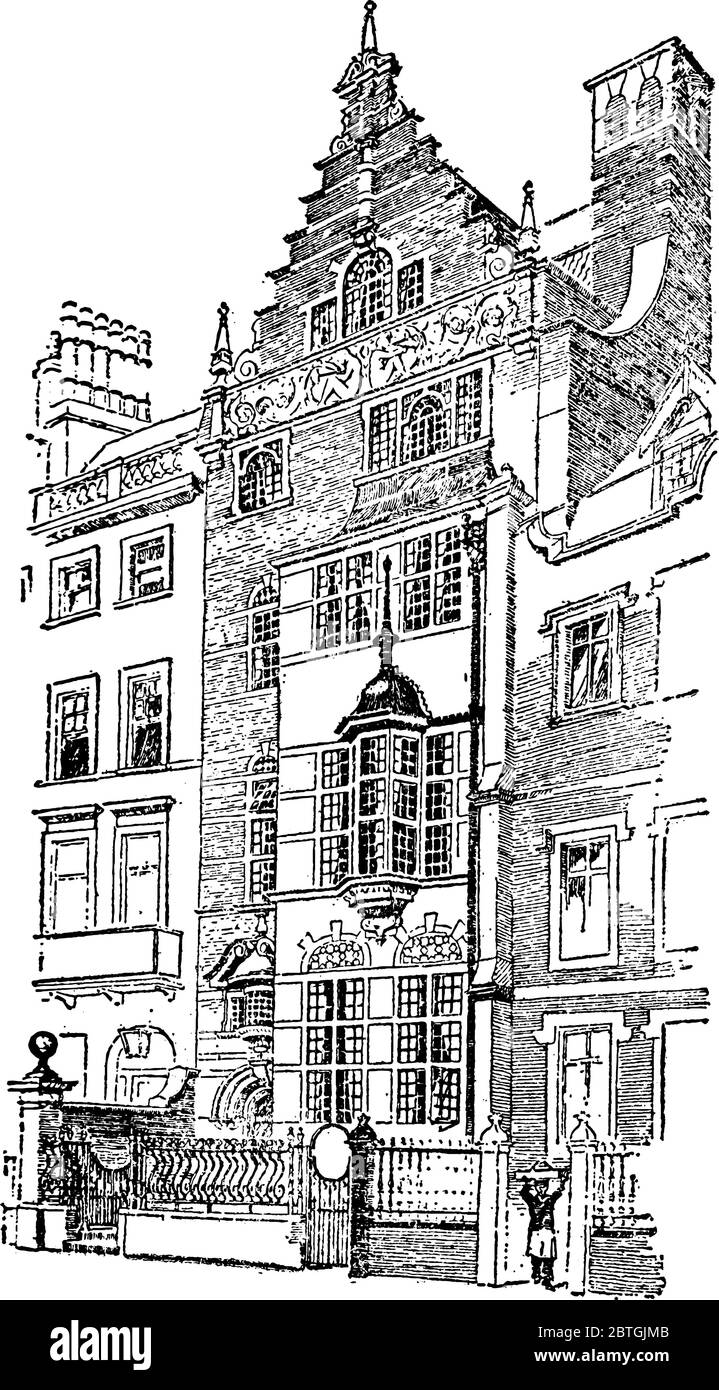 Buckingham Gate, une rue à Westminster Londres, Angleterre près du Palais de Buckingham, la résidence de Londres et le siège administratif du monar Illustration de Vecteur