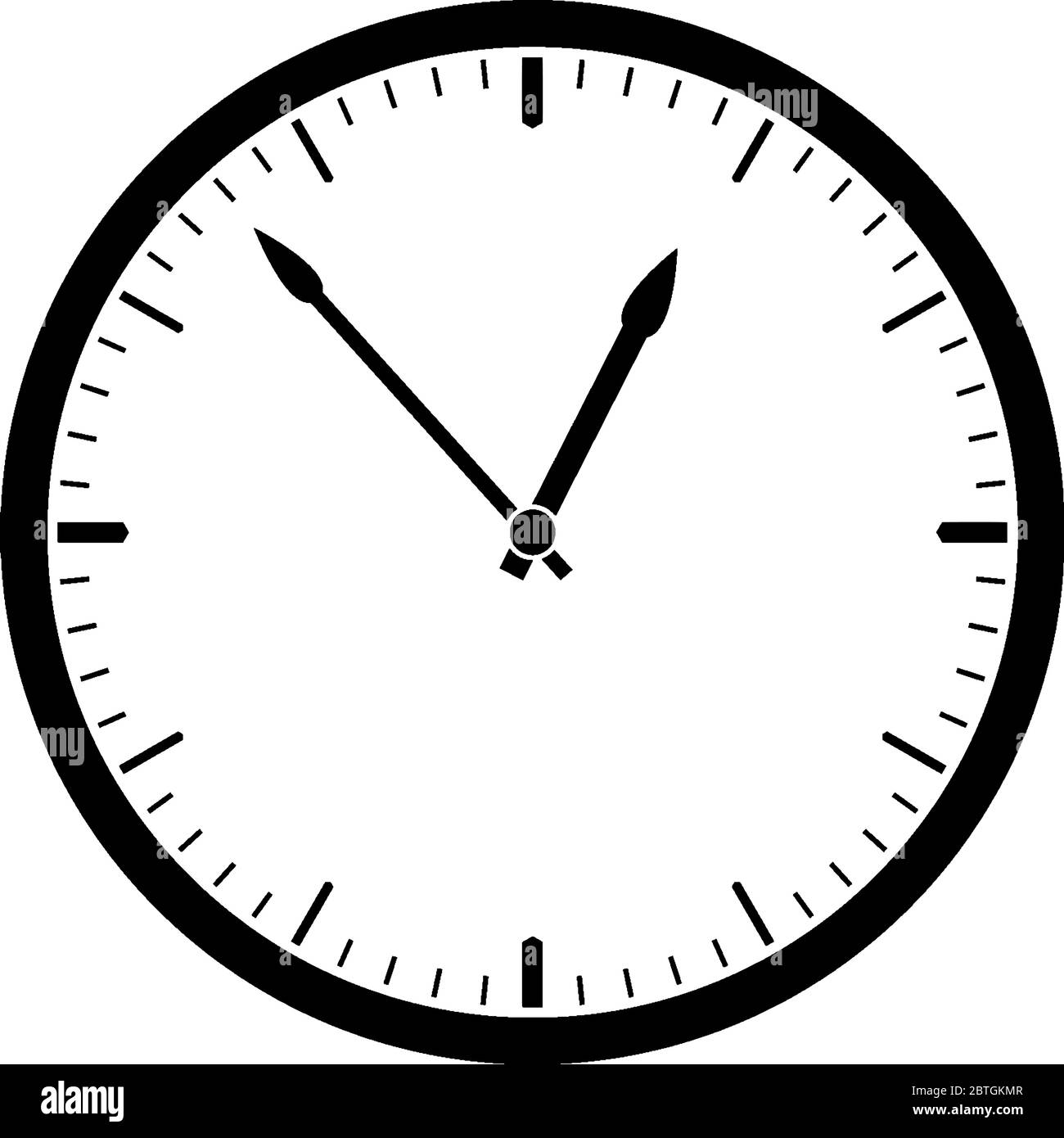 Horloge murale de 12 heures avec la main de l'heure et des minutes,  affichant l'heure 12:53, dessin de ligne vintage ou illustration de gravure  Image Vectorielle Stock - Alamy