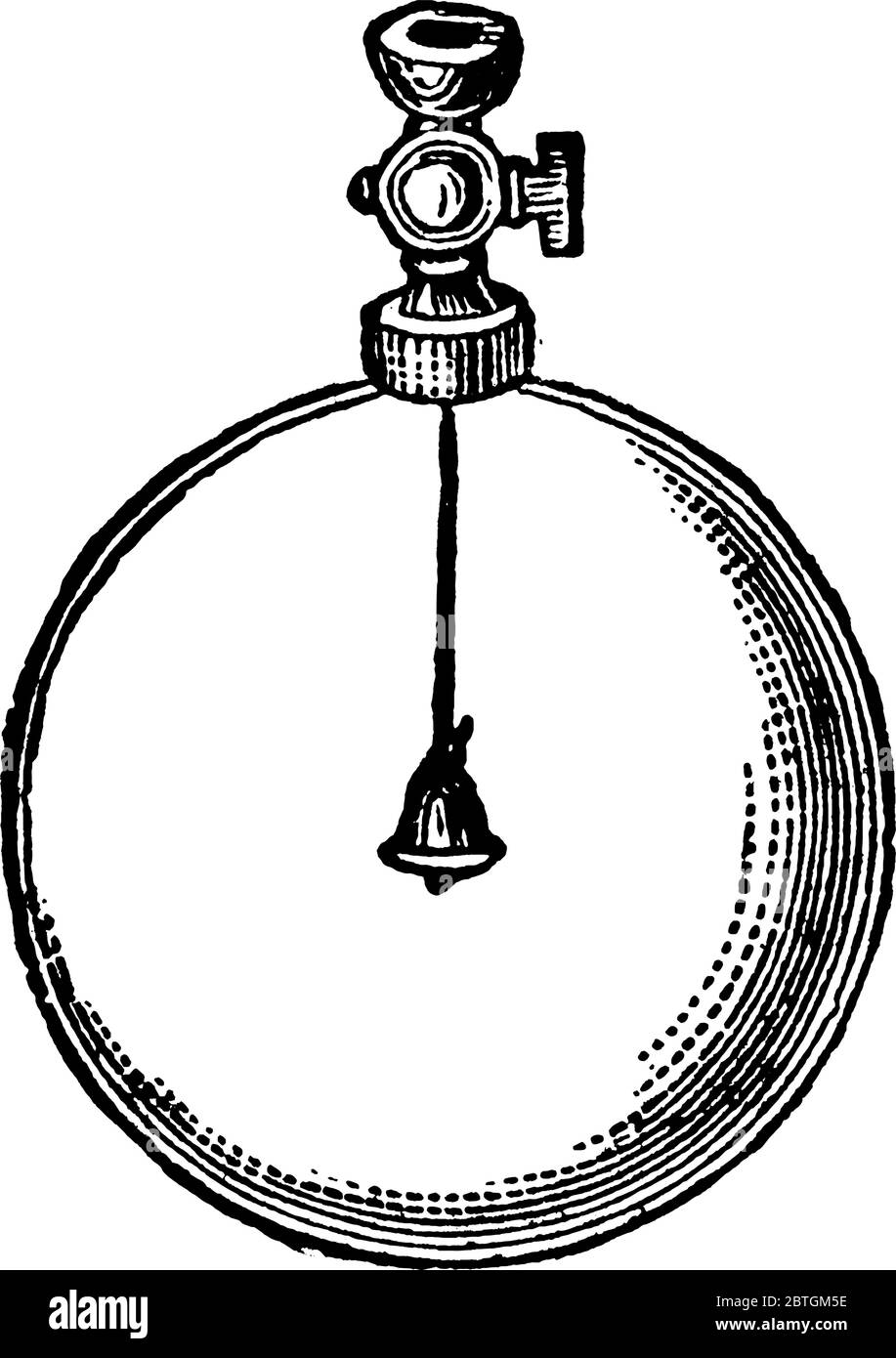 Une petite cloche à l'intérieur d'une sphère de verre, dessin de ligne  vintage ou illustration de gravure Image Vectorielle Stock - Alamy