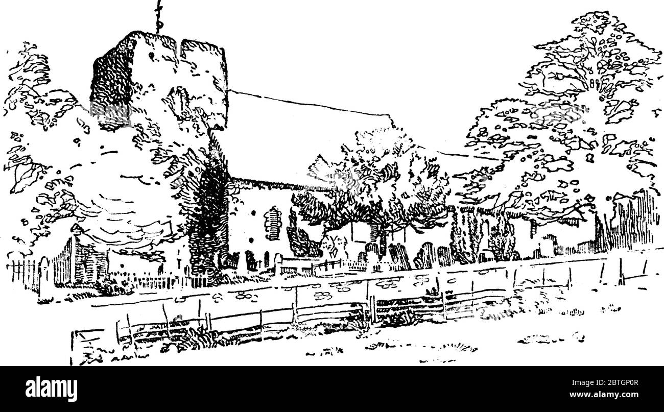 Image montrant l'église Saint-Martin, Canterbury, Royaume-Uni, dessin de ligne d'époque ou illustration de gravure. Illustration de Vecteur Image montrant l'église Saint-Martin, Canterbury, Royaume-Uni, dessin de ligne d'époque ou illustration de gravure. Illustration de Vecteur