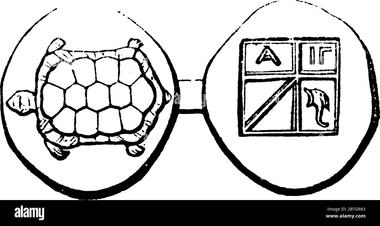 Une représentation typique de la drachme, la principale pièce d'argent parmi les Grecs. Les deux principales normes dans les monnaies des États grecs, étaient t Illustration de Vecteur