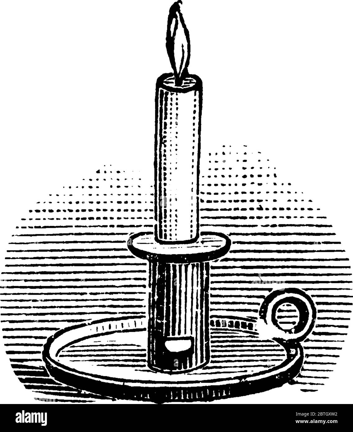 Une bougie avec support, dessin de ligne vintage ou illustration de gravure  Image Vectorielle Stock - Alamy