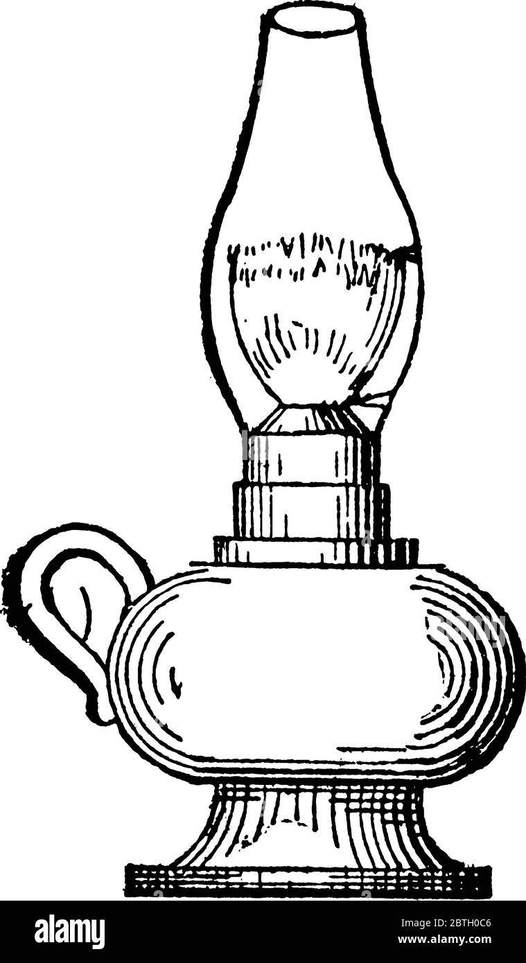 Une petite lampe, un dessin de ligne vintage ou une illustration de gravure  Image Vectorielle Stock - Alamy