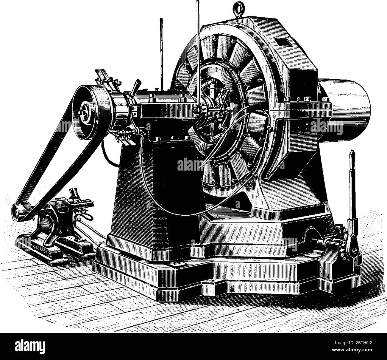 Une petite dynamo à courant continu avec anneaux collecteurs et pièces de pôle, conçue pour la génération de courants alternatifs, de dessin de ligne vintage ou de eng Illustration de Vecteur Une petite dynamo à courant continu avec anneaux collecteurs et pièces de pôle, conçue pour la génération de courants alternatifs, de dessin de ligne vintage ou de eng Illustration de Vecteur