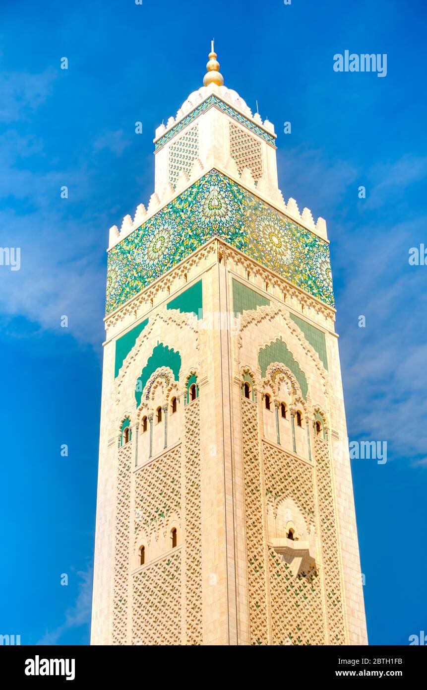 Mosquée Hassan II, image HDR haute résolution Banque D'Images