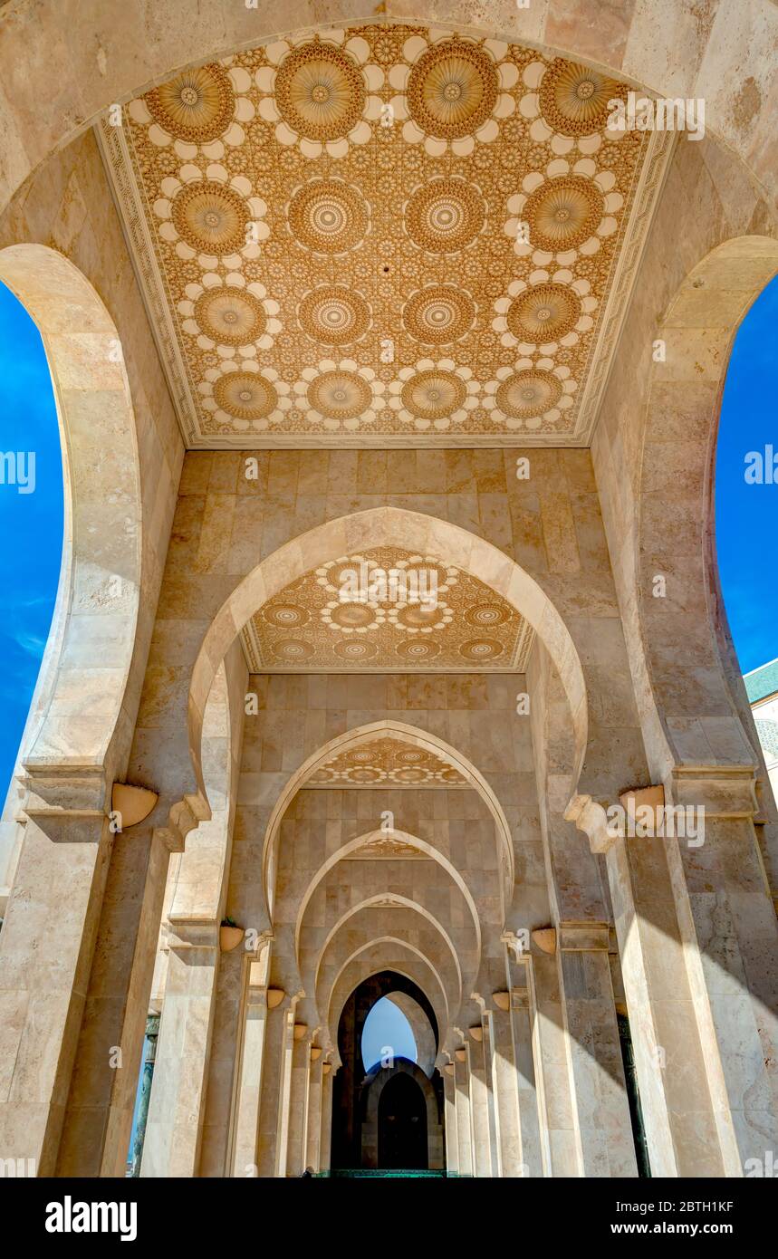 Mosquée Hassan II, image HDR haute résolution Banque D'Images