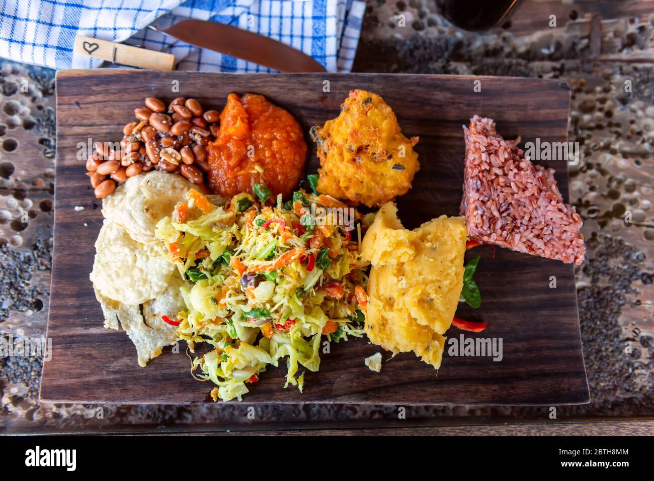 Cuisine traditionnelle balinaise. Bali, Indonésie Banque D'Images