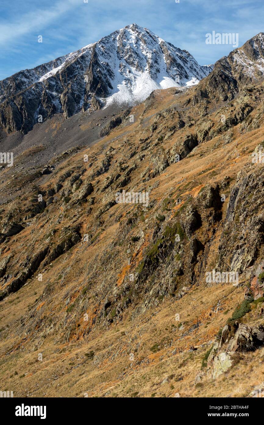 Sommet de Comapedrosa (2942m).pic le plus élevé d'Andorre. Banque D'Images