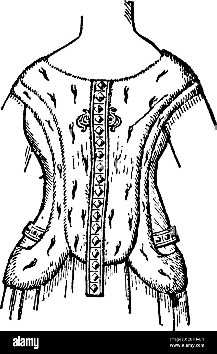 Représentation typique de la partie de la statue de Jean de Bourbon, de Saint-Denis, 1379, dessin de ligne vintage ou illustration de gravure. Illustration de Vecteur