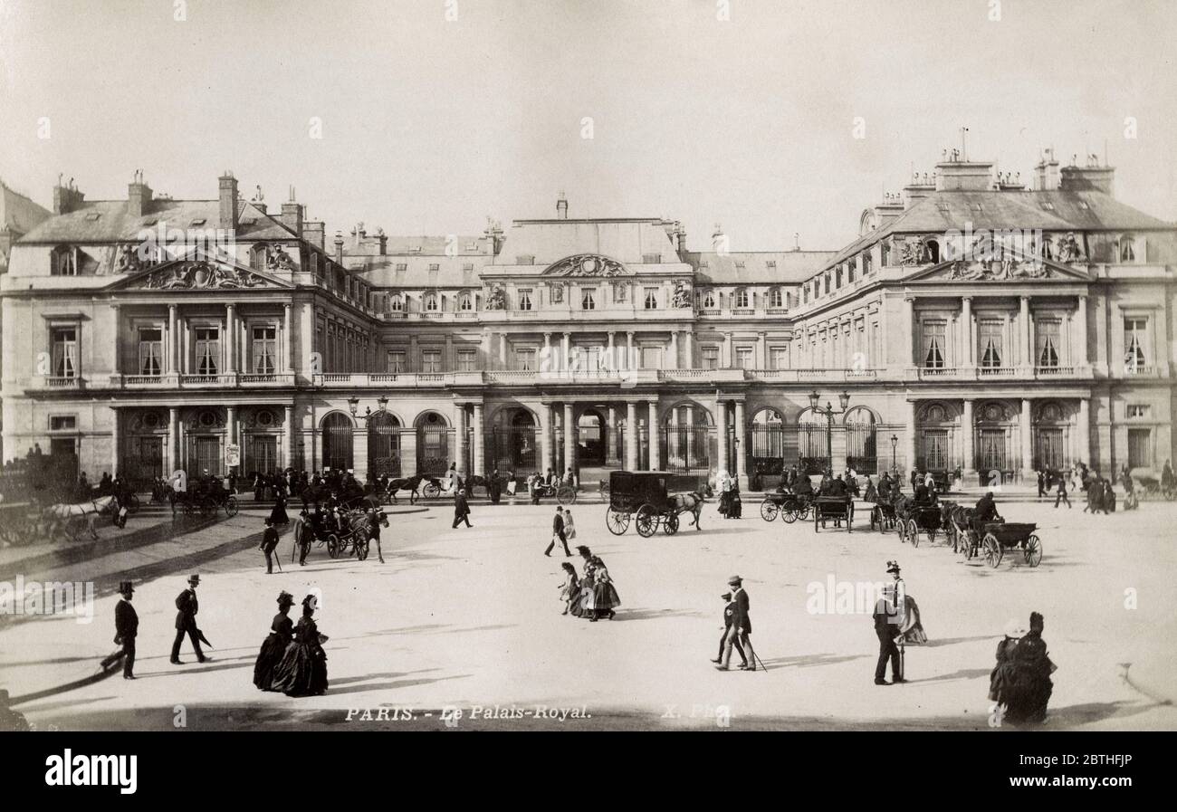 Photographie du XIXe siècle - Palais Royal Paris, France Banque D'Images