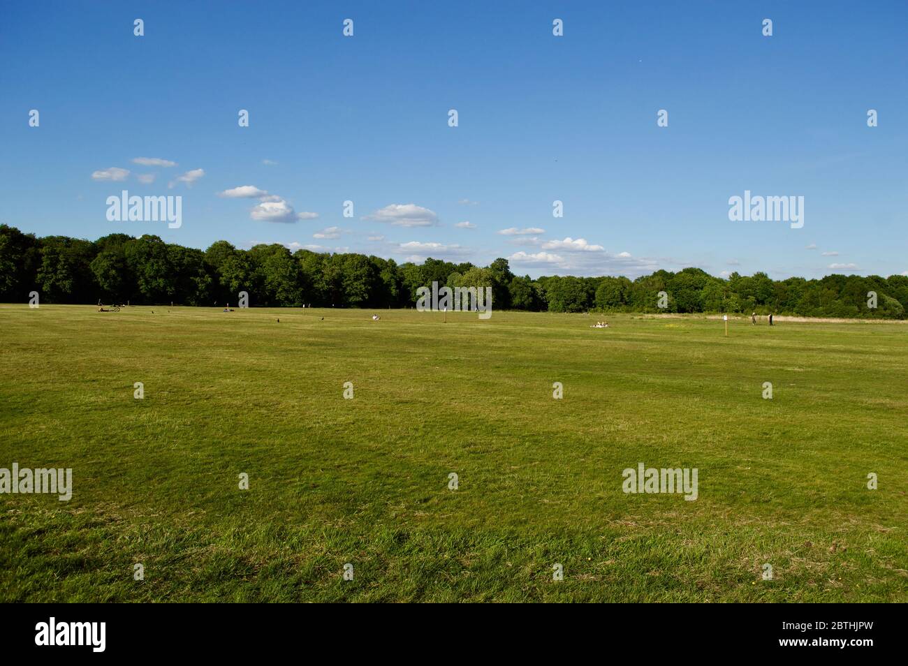 Un champ vide à Wimbledon Common, Londres, Royaume-Uni Banque D'Images