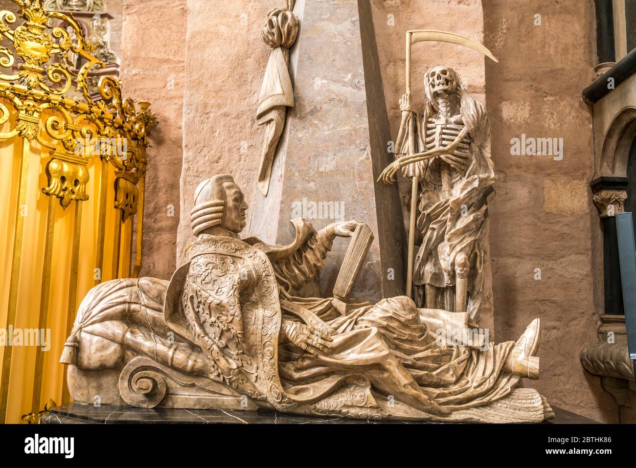 Grabmal Johann Philipp von Walderdorf im Innenraum des Dom Saint-Pierre, UNESCO Welterbe à Trèves, Rheinland-Pfalz, Allemagne | Tombeau de Johann Philip Banque D'Images