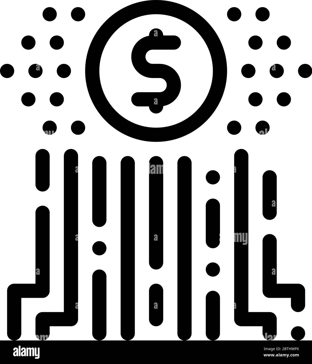 illustration du contour de l'icône de flux de trésorerie Illustration de Vecteur