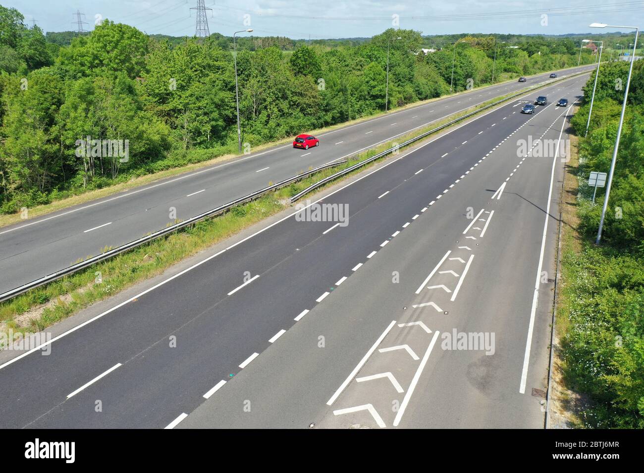 A/23 menant à Brighton est dégagé des voitures dues en vacances en Angleterre en raison de Covid19 Banque D'Images
