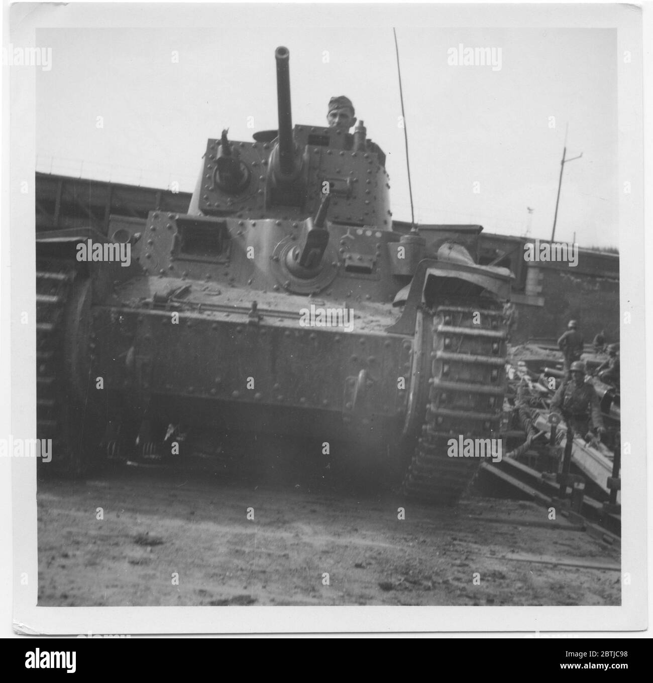 Photographies illustrant des activités militaires en France, mai - juin 1940. On y a inclus des photographies de Rommel, Guderian, Dreuz, Bottcher, général italien Garaboldi, Lucie Rommel, des photos de Rommel avec Hitler. Photographies de matériel et de troupes arrivant et en action, de la collection personnelle de Rommel. Banque D'Images
