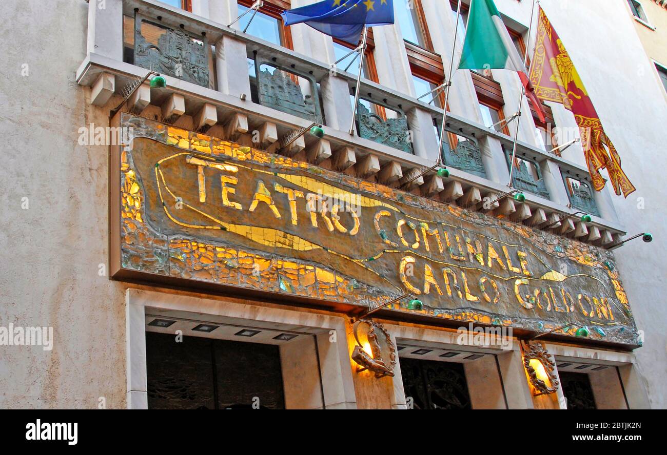 Teatro Comunale Carlo Goldoni, Venise, Italie Banque D'Images