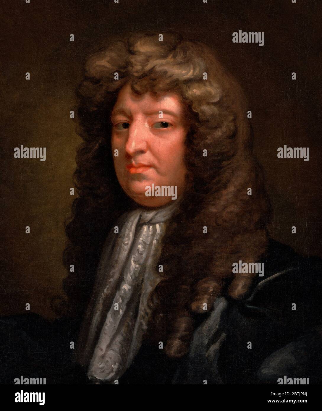 Samuel Butler (1613–1680) par Gilbert Soest, huile sur toile, v.1675. Butler était un poète anglais et satiriste 17thC, connu pour son long poème satirique « Hudibras » et le roman satirique « Erewhon ». Banque D'Images