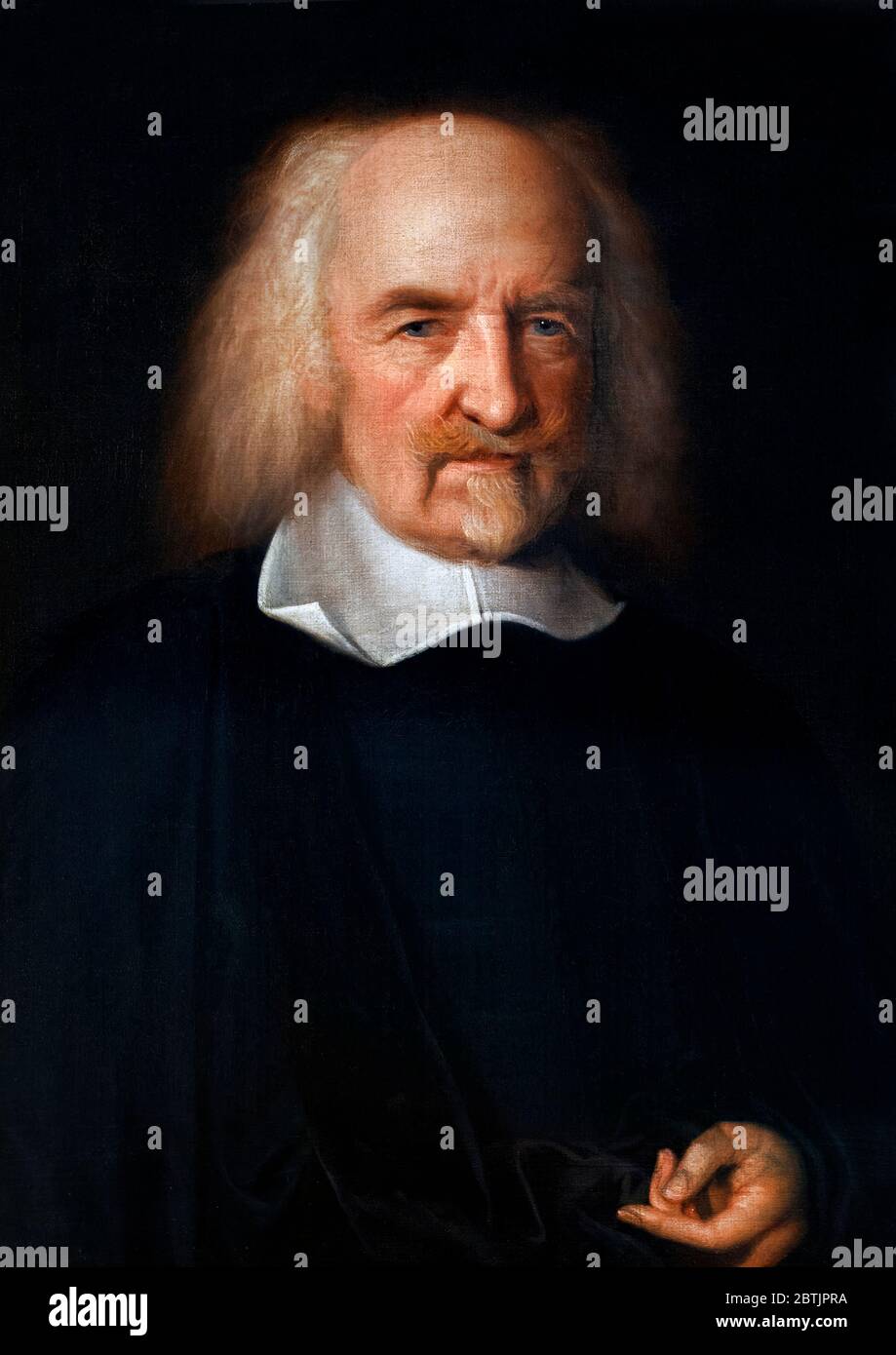 Thomas Hobbes de Malmesbury (1588–1679), portrait de John Michael Wright, huiles sur toile, v.1669-70. Banque D'Images