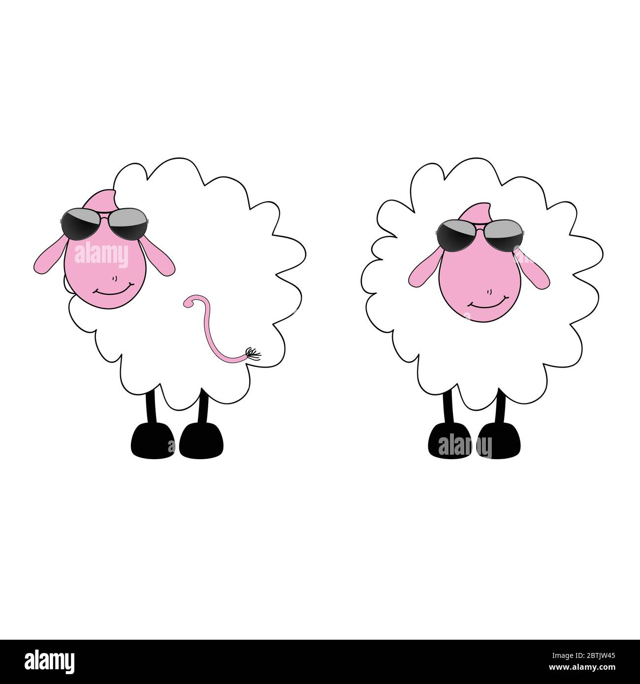Mouton curieux Banque d'images vectorielles - Alamy