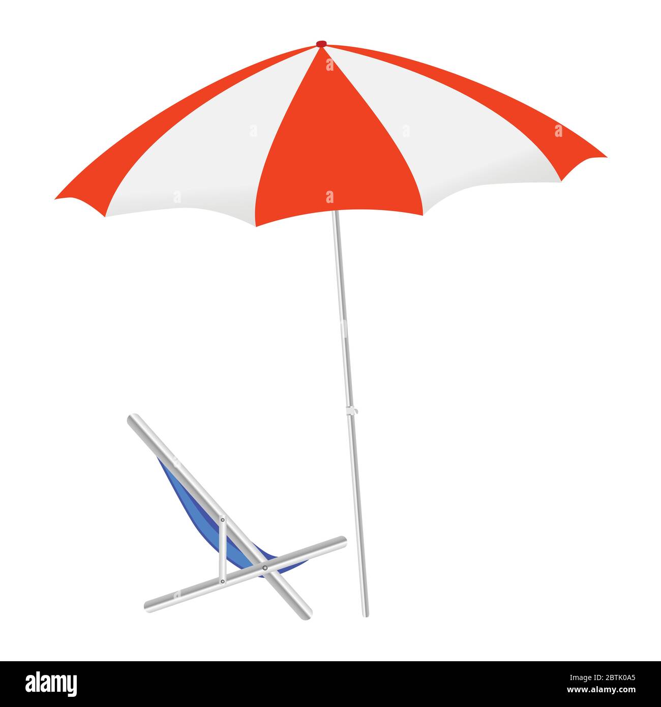 parasol et chaises sur la plage illustration vectorielle sur un fond de couleur Illustration de Vecteur