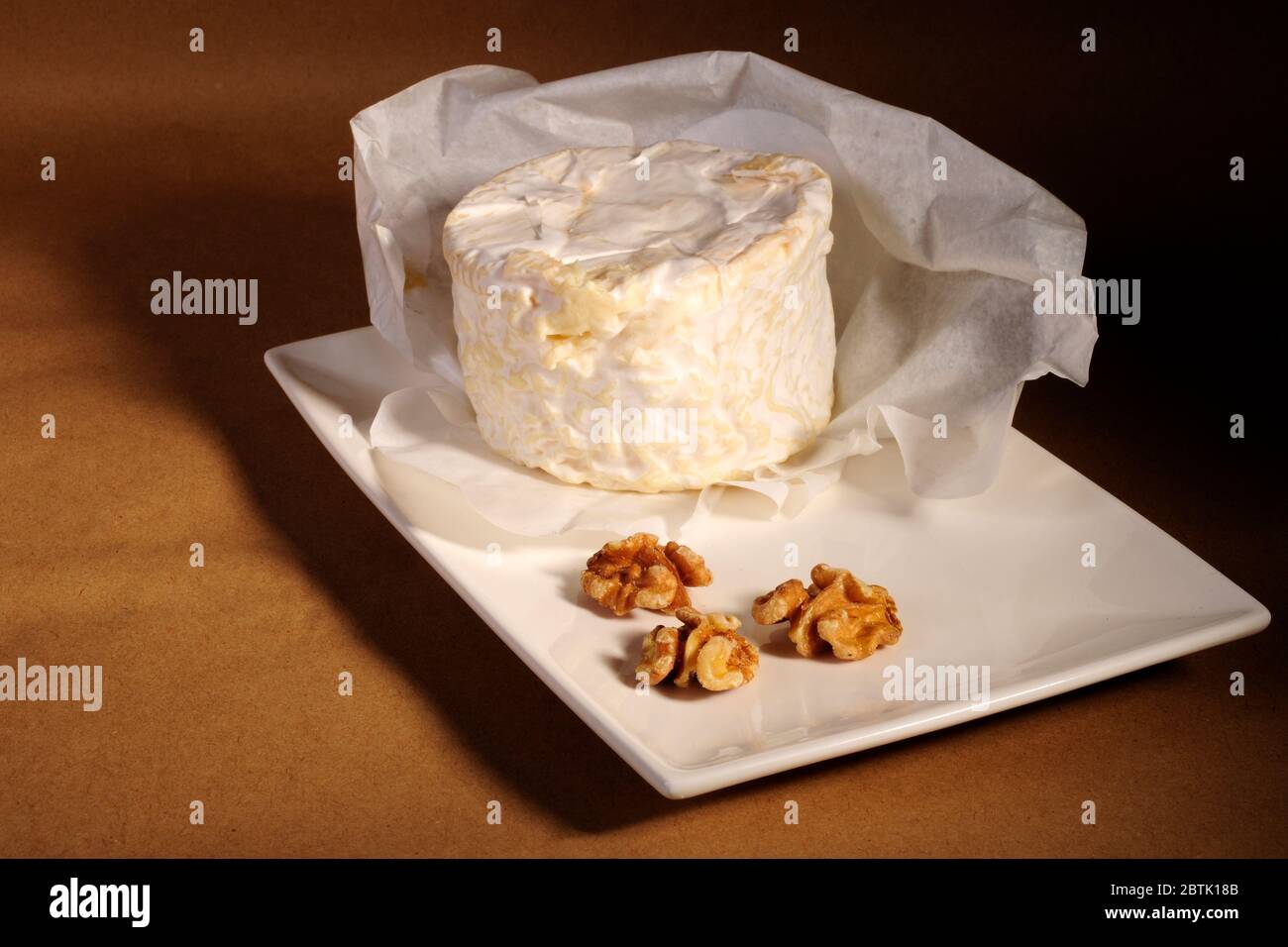 fromage français blanc crémeux et doux Banque D'Images