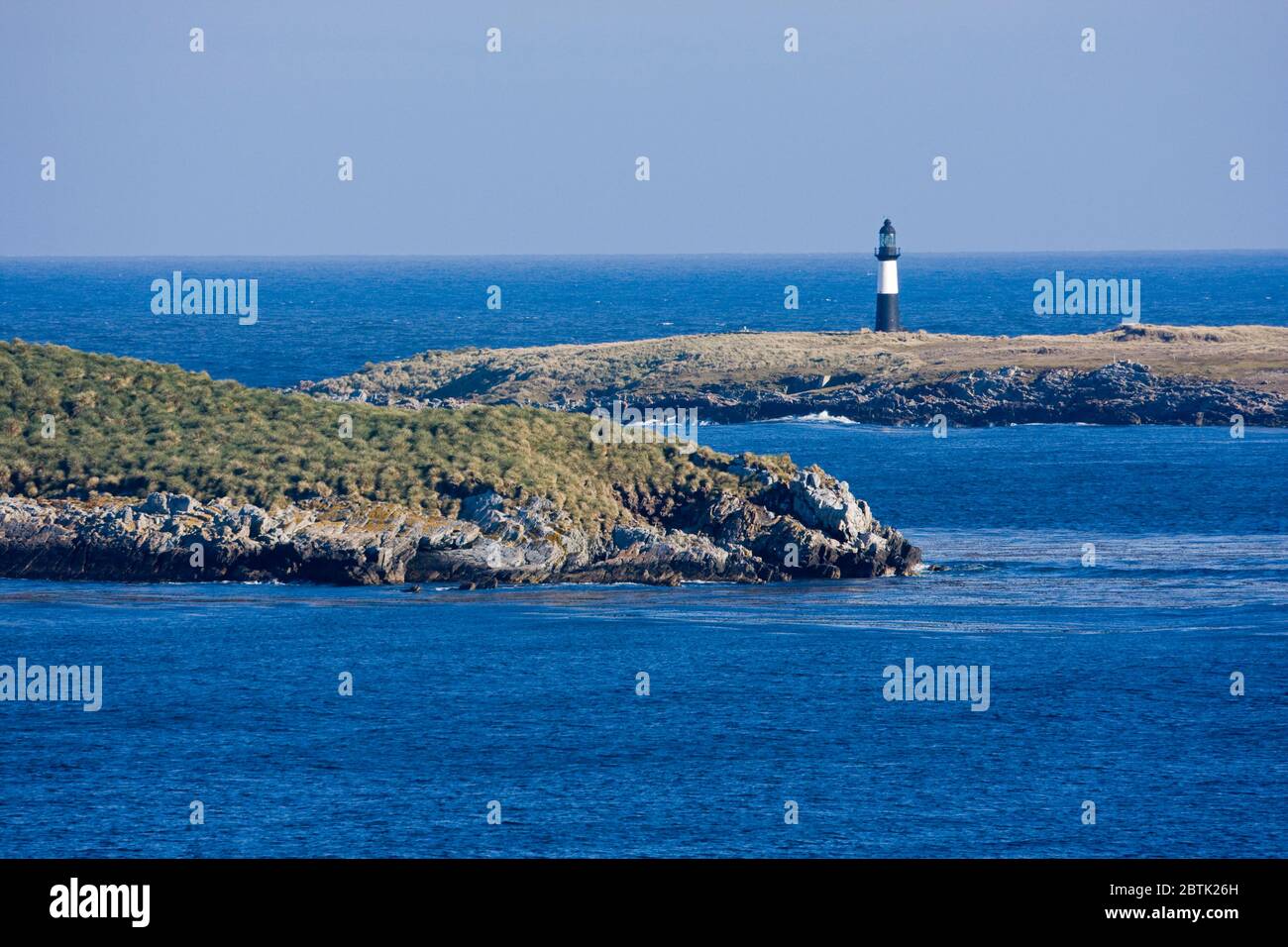 Phare de Cape Pembroke, Port Stanley, îles Falkland (Islas Malvinas), Royaume-Uni, Amérique du Sud Banque D'Images