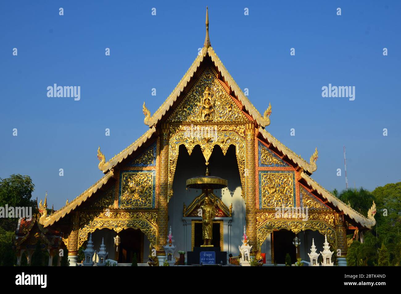 Le viharn principal de Wat Phra Singh à Chiang Mai Banque D'Images