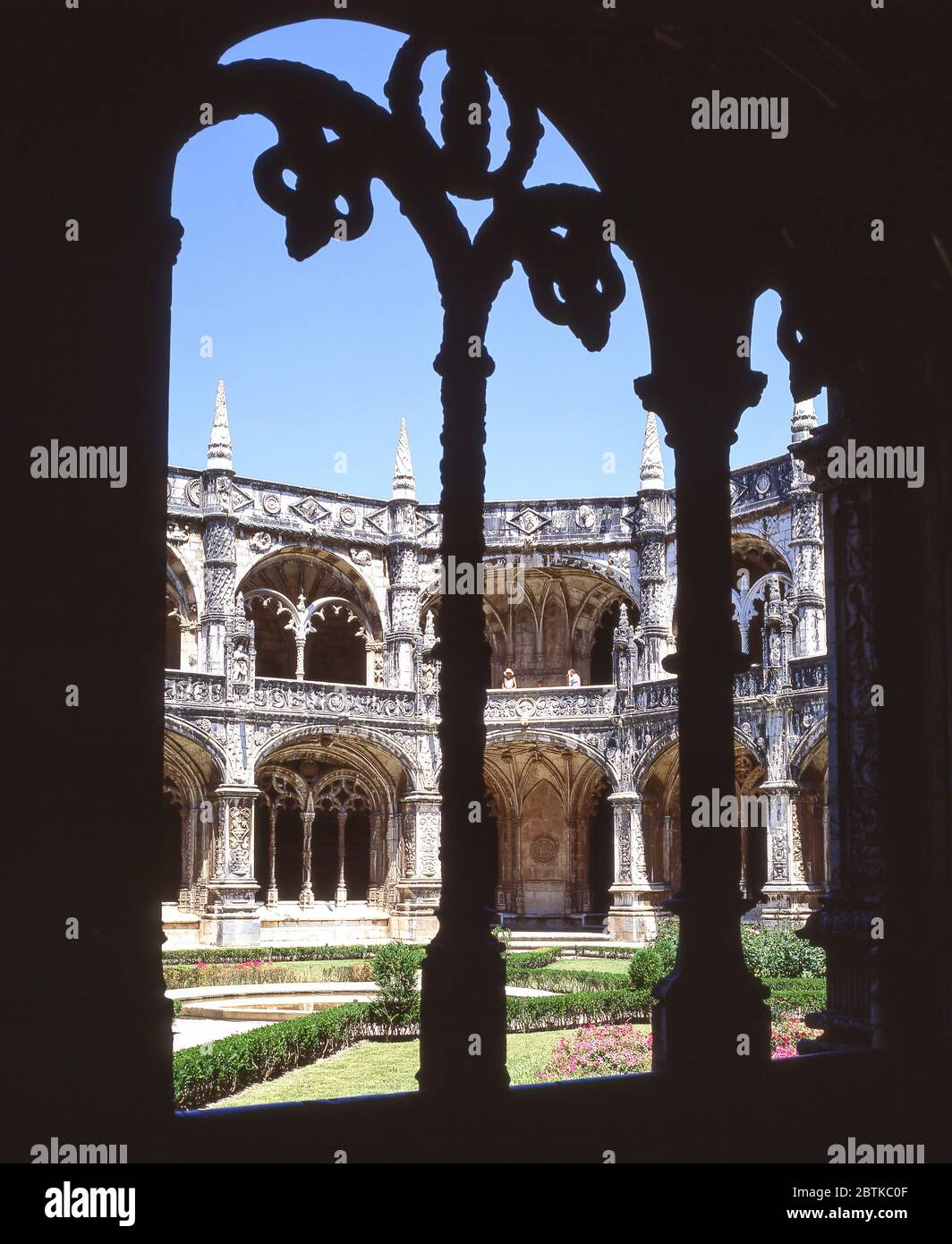 Les cloîtres, Monastère Jerónimos (Mosteiro dos Jeronimos), quartier de Belem, Lisbonne, Portugal Banque D'Images