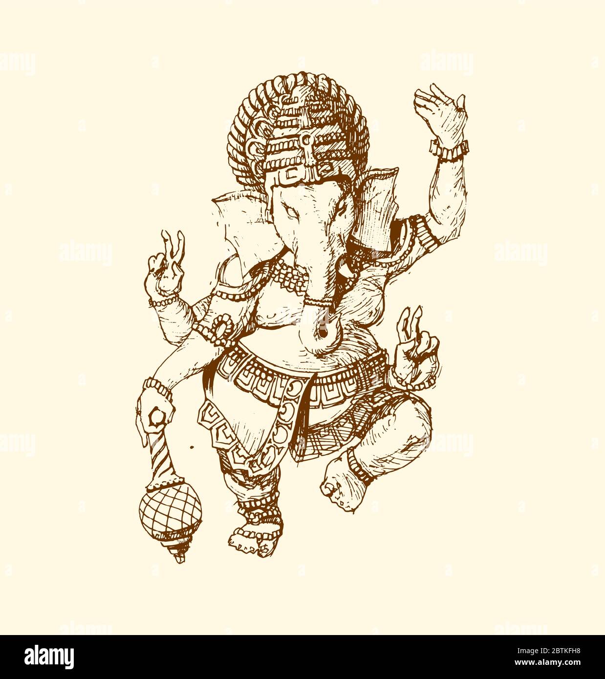 Dieu indien de Ganesha. Illustration de Vecteur