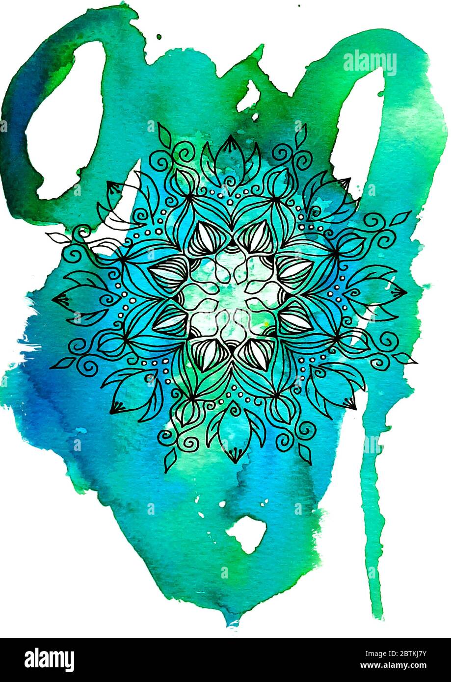Filigrane.motif géométrique tracé à la main. - illustration Banque D'Images