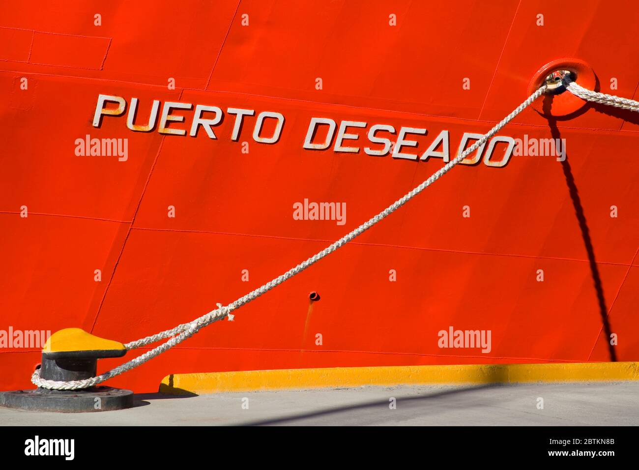 'Puerto Deseado' ancré à Ushuaia, Tierra del Fuego, Patagonie, Argentine Banque D'Images
