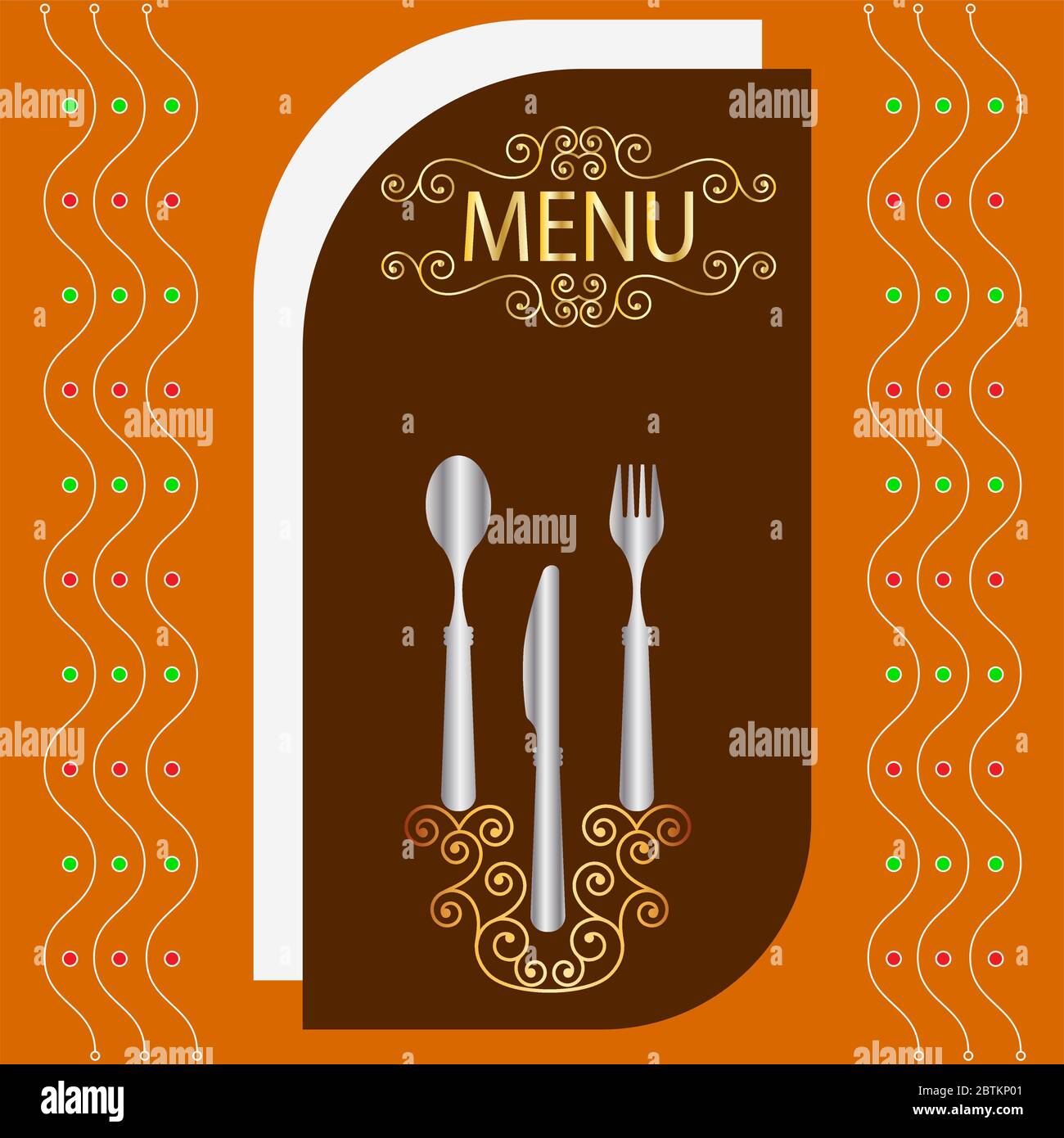 Modèle de conception de carte de menu Illustration de Vecteur