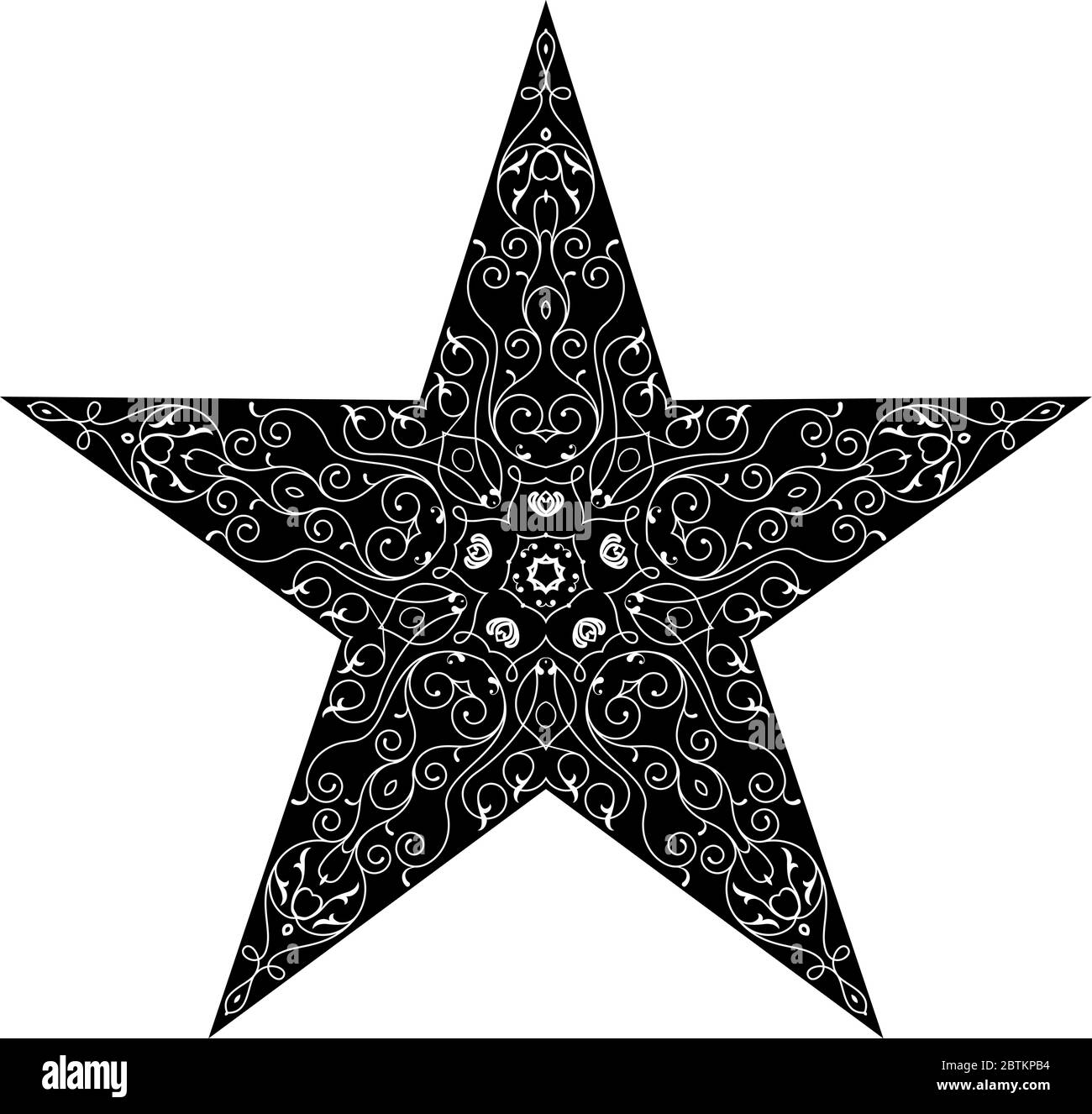 Illustration du vecteur de symbole étoile de tatouage Illustration de Vecteur