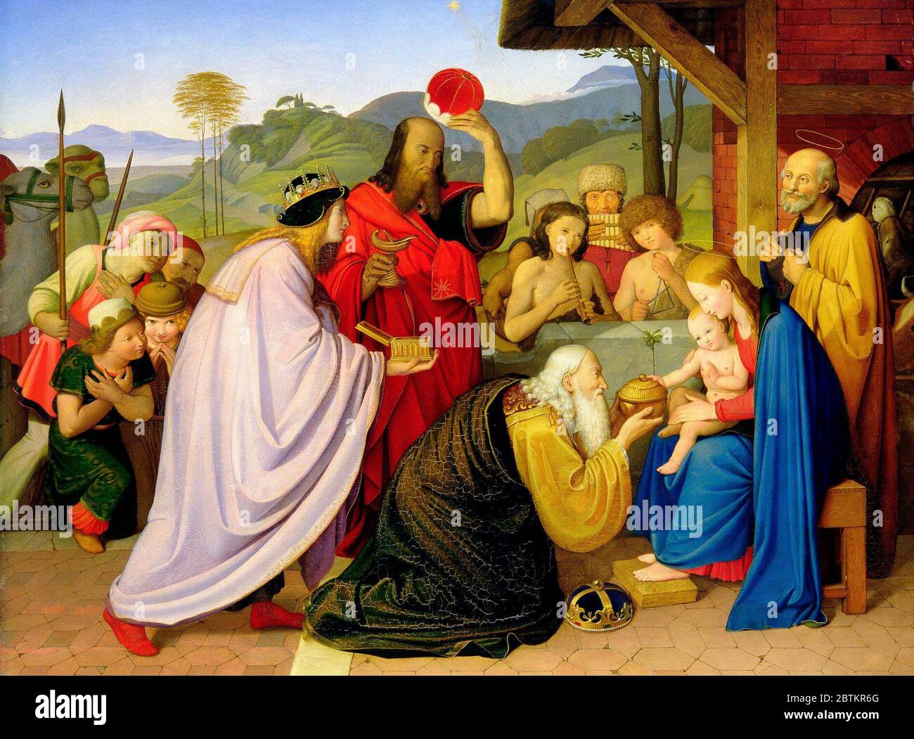 Adoration des Magi - Johann Friedrich Overbeck, 1813 Banque D'Images