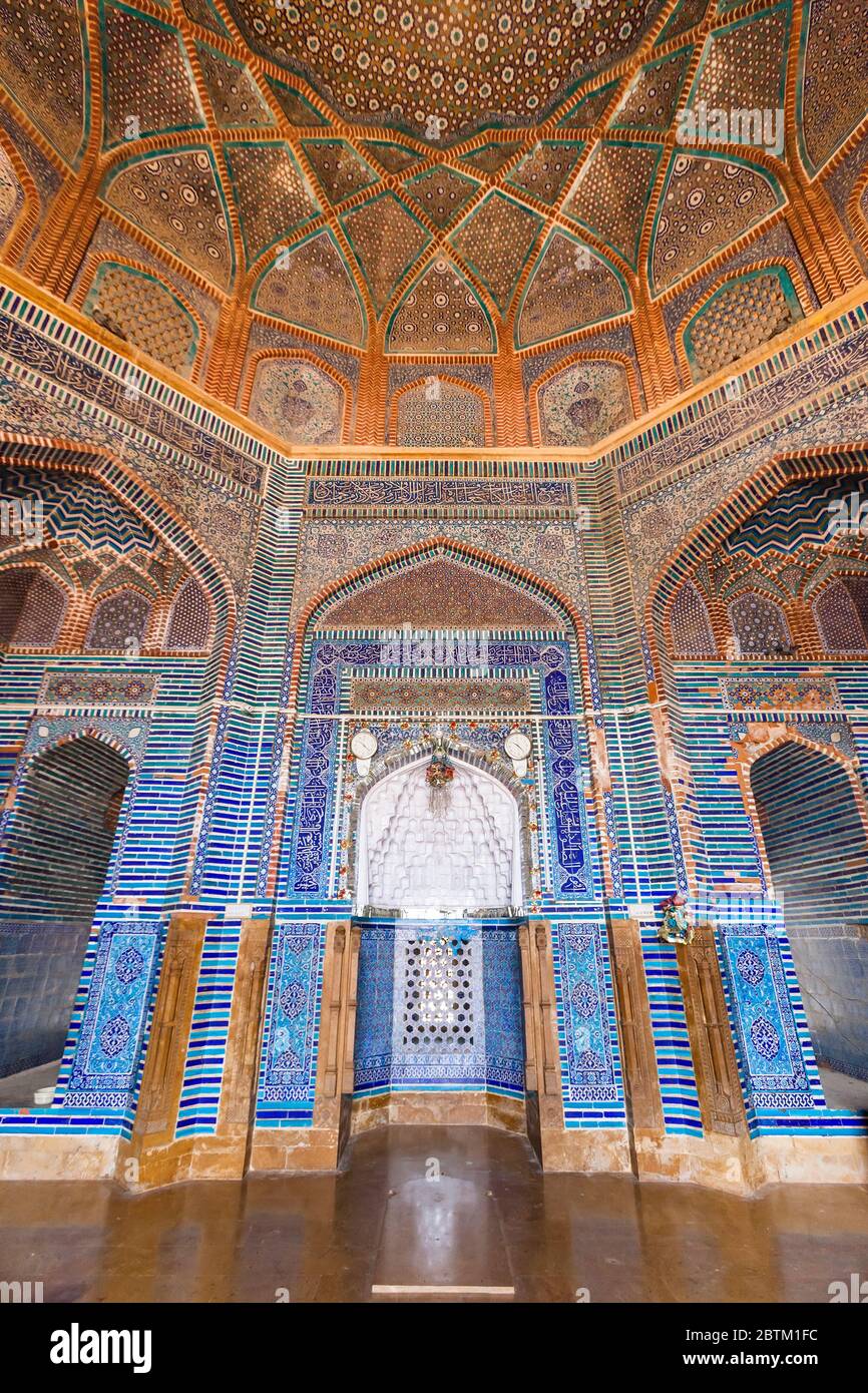 Intérieur de la mosquée Shah Jahan, Jamia Masjid de Thatta, Thatta, province de Sindh, Pakistan, Asie du Sud, Asie Banque D'Images