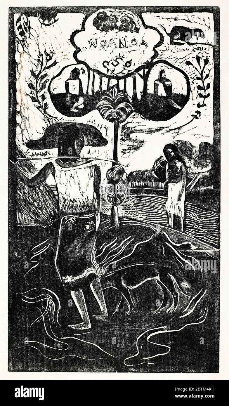 Paul Gauguin, parfum, imprimé bois, 1893-1894 Banque D'Images