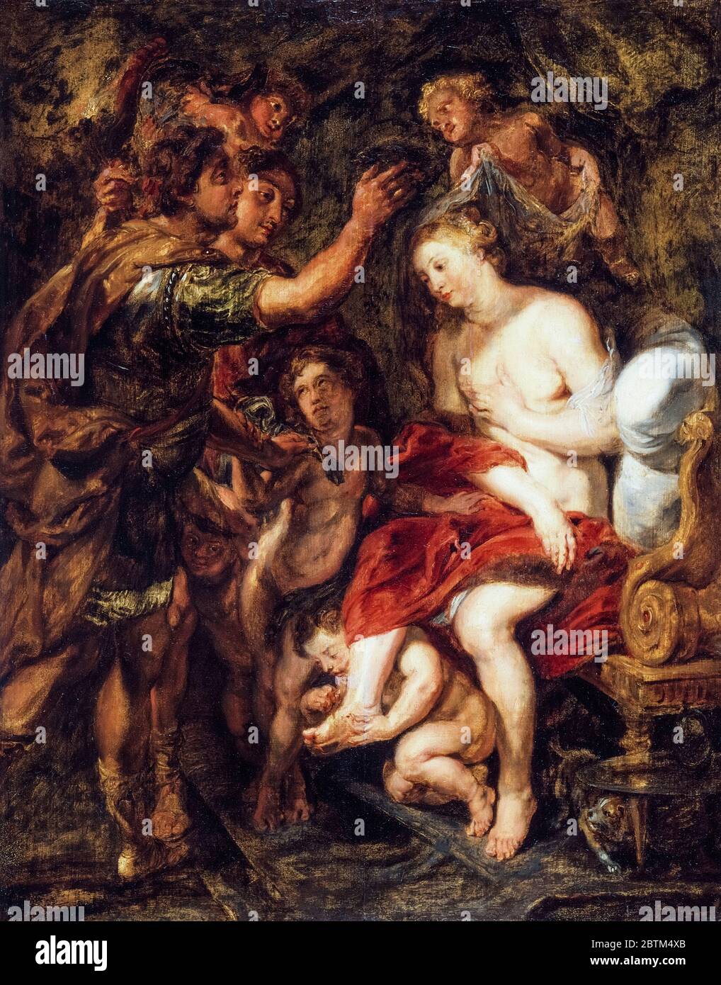 Peter Paul Rubens, couronnement de Roxana, peinture, avant 1640 Banque D'Images