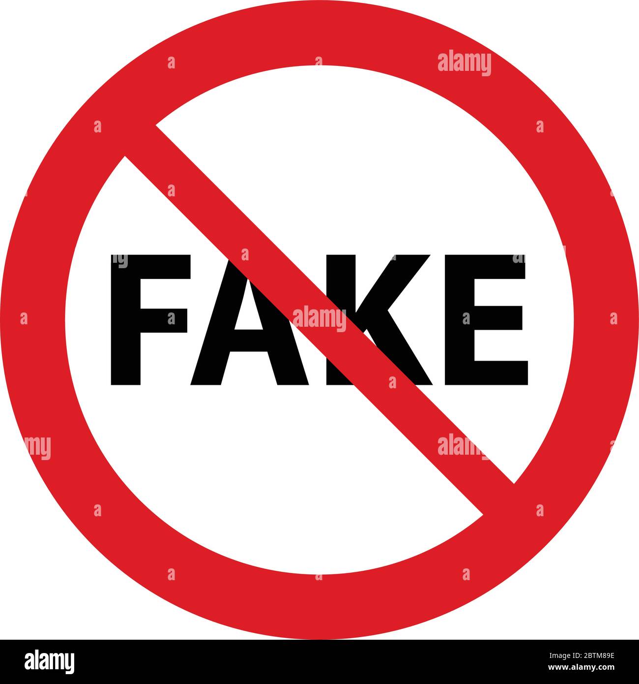 Arrêter faux. Pas de faux le cercle rouge interdisant de chanter Illustration de Vecteur