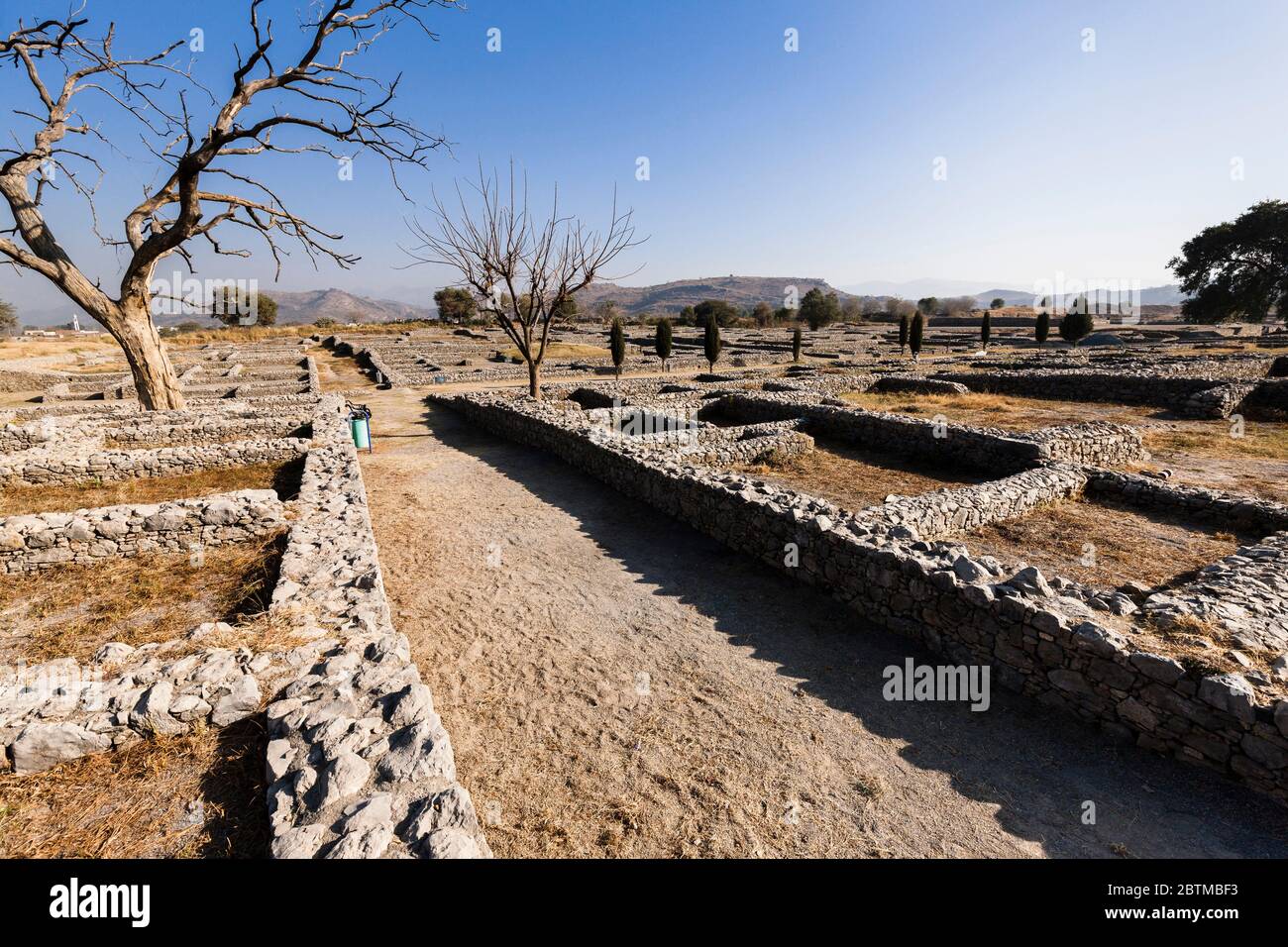 Ruines de Sircap dans la ville ancienne de Taxila, Taxila, banlieue d'Islamabad, province du Punjab, Pakistan, Asie du Sud, Asie Banque D'Images
