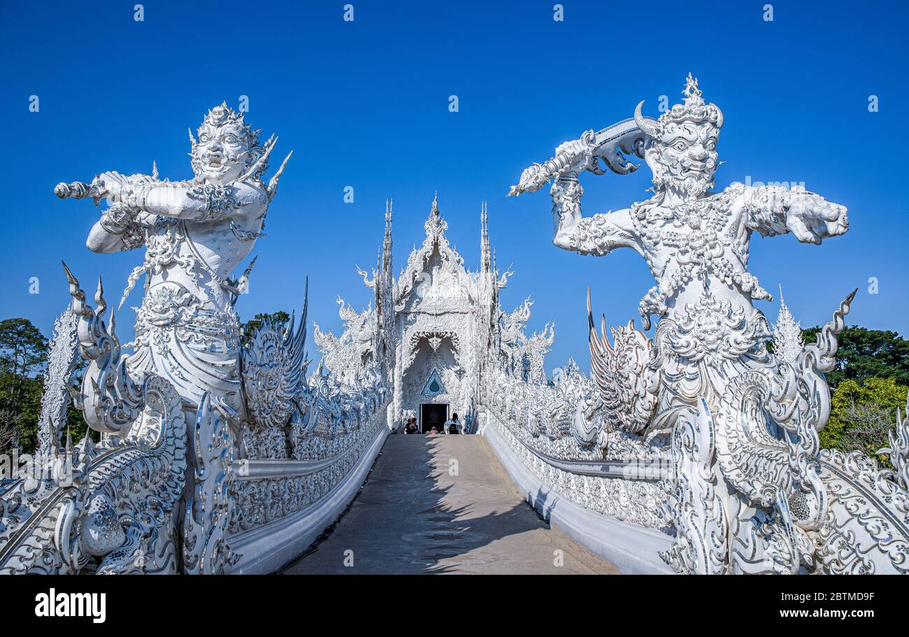 Thaïlande, Chiang Rai, le Temple blanc (Wat Rong Khun) Banque D'Images