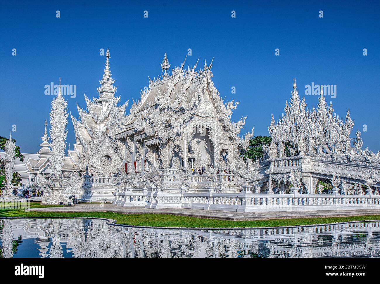 Thaïlande, Chiang Rai, le Temple blanc (Wat Rong Khun) Banque D'Images