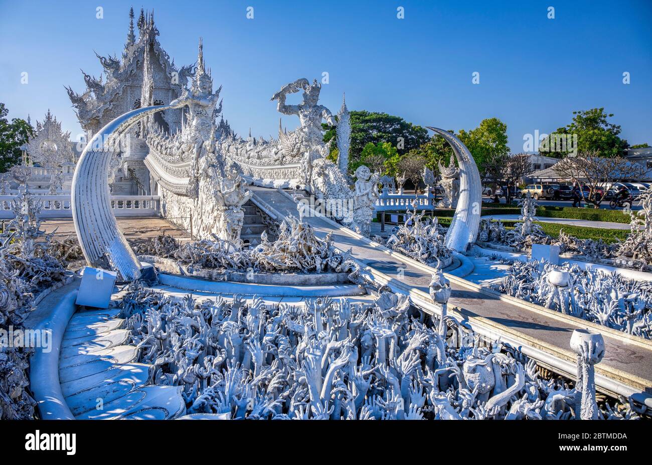 Thaïlande, Chiang Rai, le Temple blanc (Wat Rong Khun) Banque D'Images