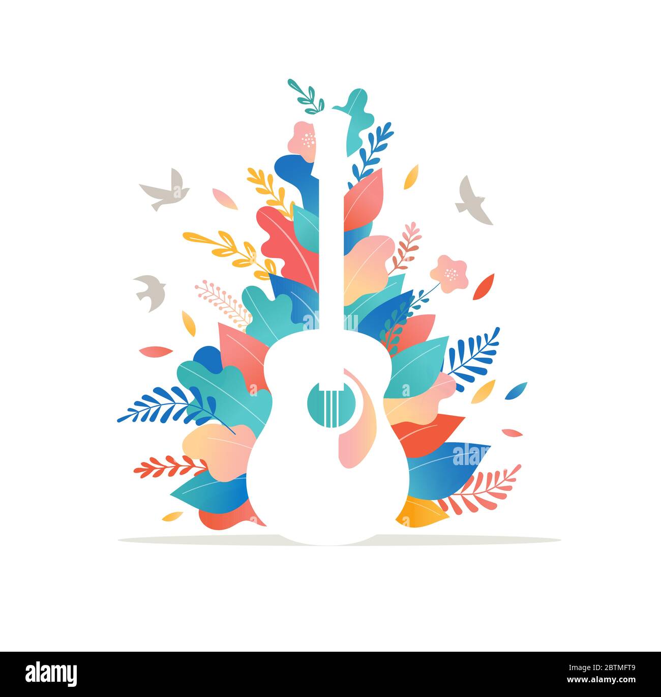 Festival d'été, concept de festival de musique live, jazz et rock, foire de rue, foire familiale, affiche et bannière d'événement, design vectoriel coloré Illustration de Vecteur