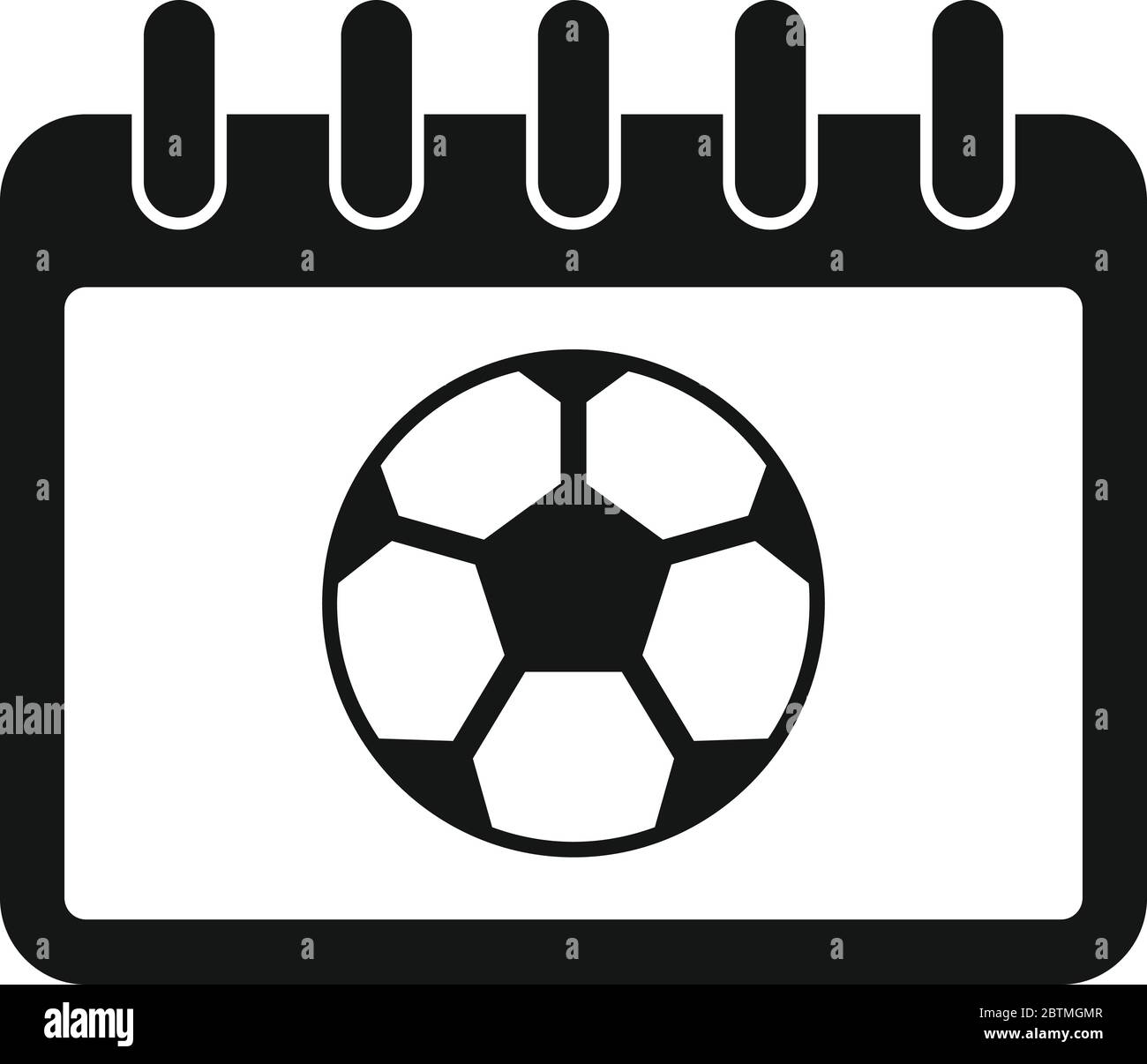 Icône du calendrier football. Illustration simple de l'icône de vecteur de calendrier de football pour le web design isolé sur fond blanc Illustration de Vecteur