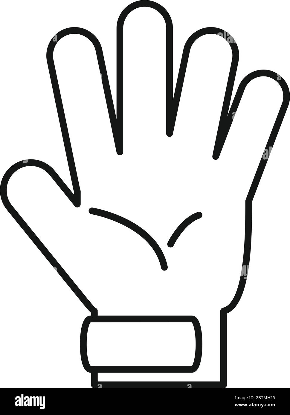 Icône de gant de gardien de but de football. Outline football gardien gant vecteur icône pour le design Web isolé sur fond blanc Illustration de Vecteur