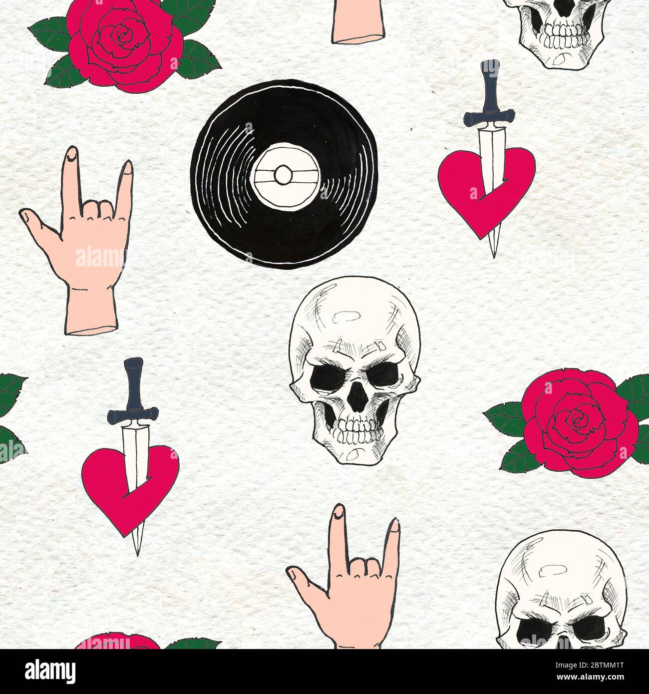 Rock fond transparent. Résumé motif moderne de la musique. Banque D'Images