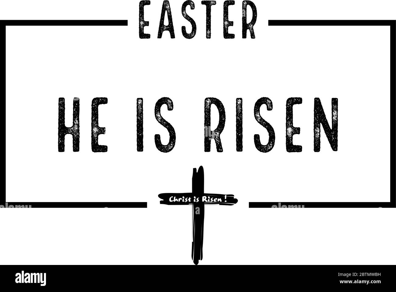 Illustration pour Pâques Le Christ est Ressuscité dans l'image, fond blanc Illustration de Vecteur