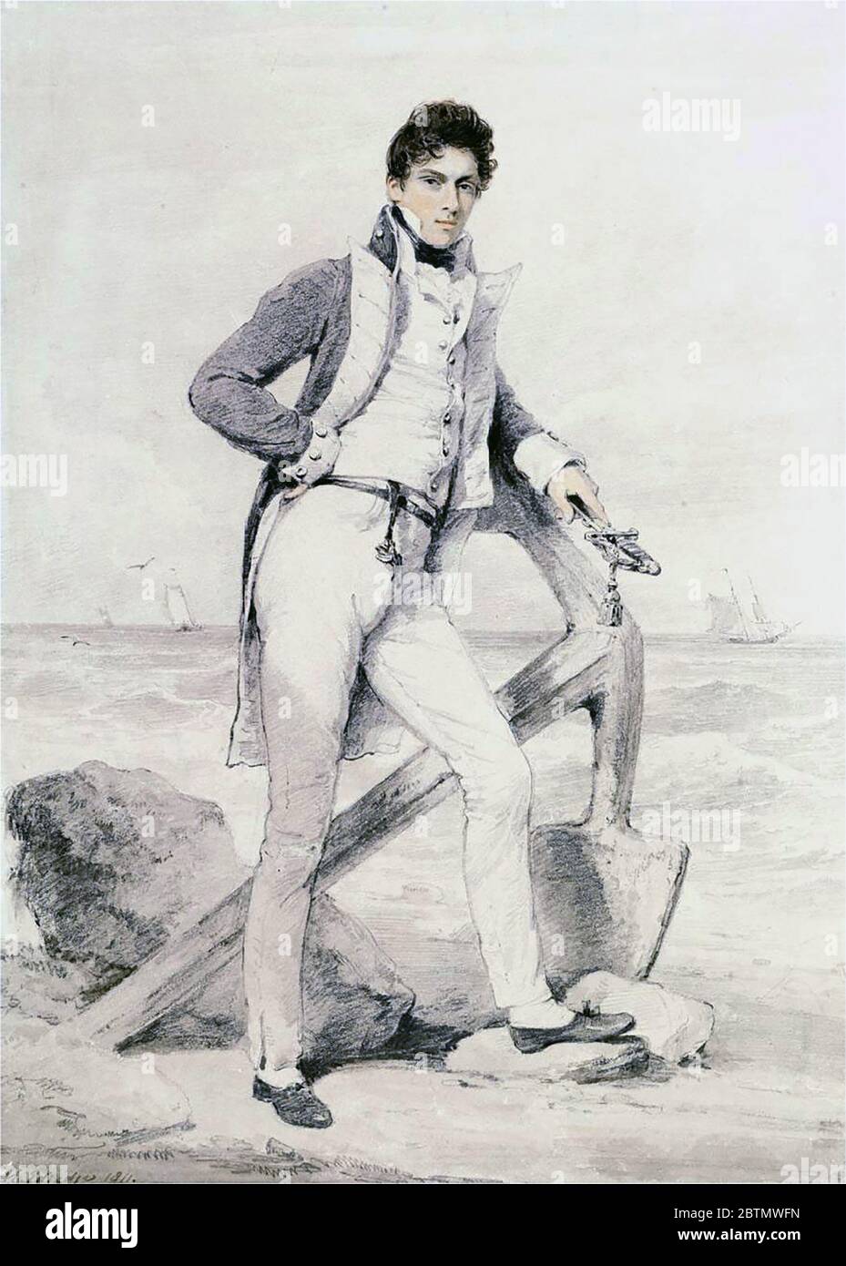 WILLIAM HOSTE (1780-1828) capitaine de la Marine royale et favori de Horatio Nelson Banque D'Images
